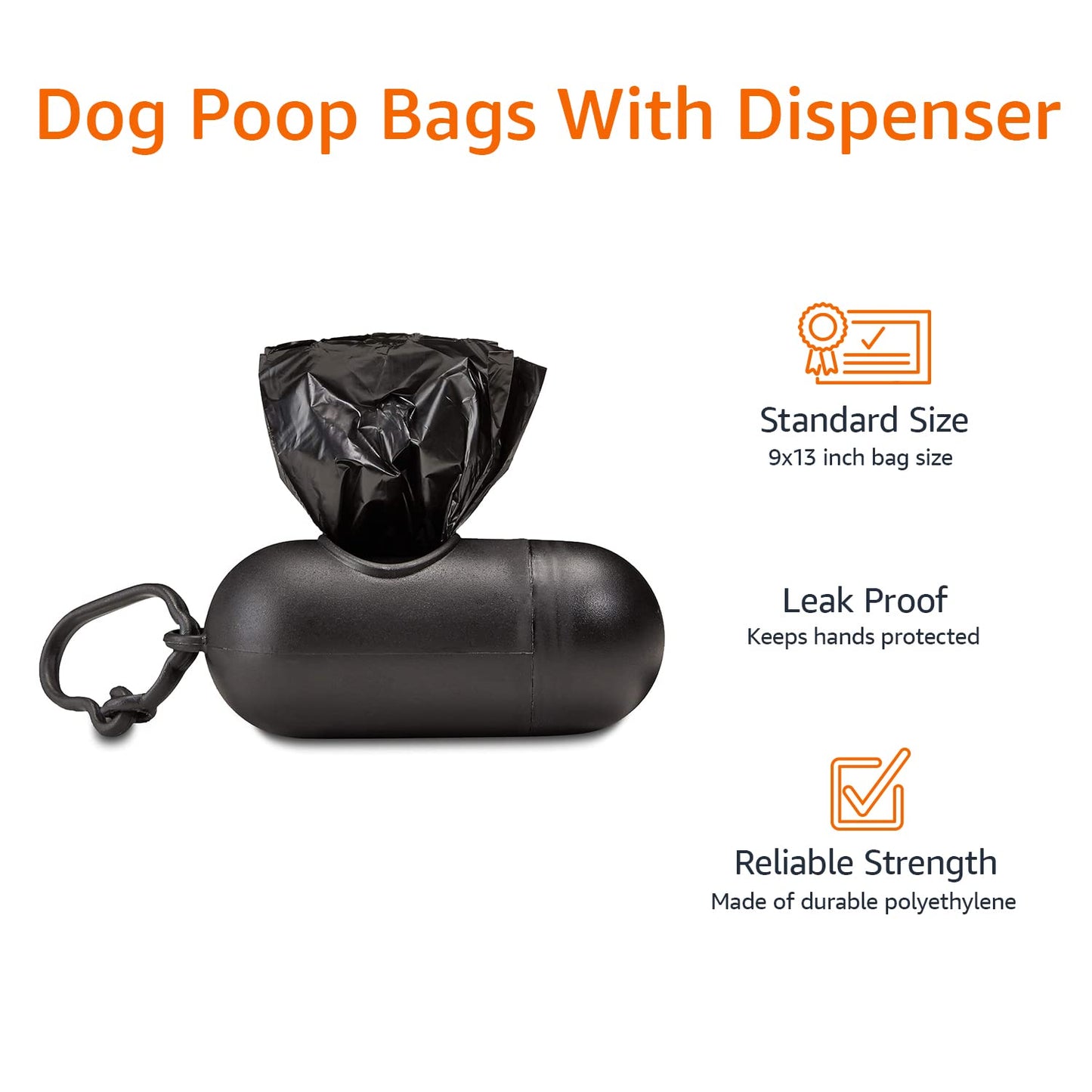 Amazon Basics Dog Poop Bags with Dispenser & Leash Clip β 600 Count