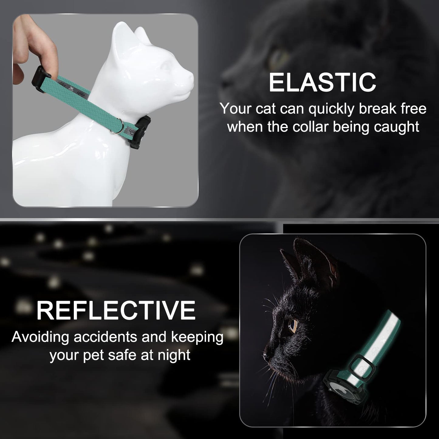 Odokele Reflective AirTag Cat Collar β Safe, Stylish, and Functional