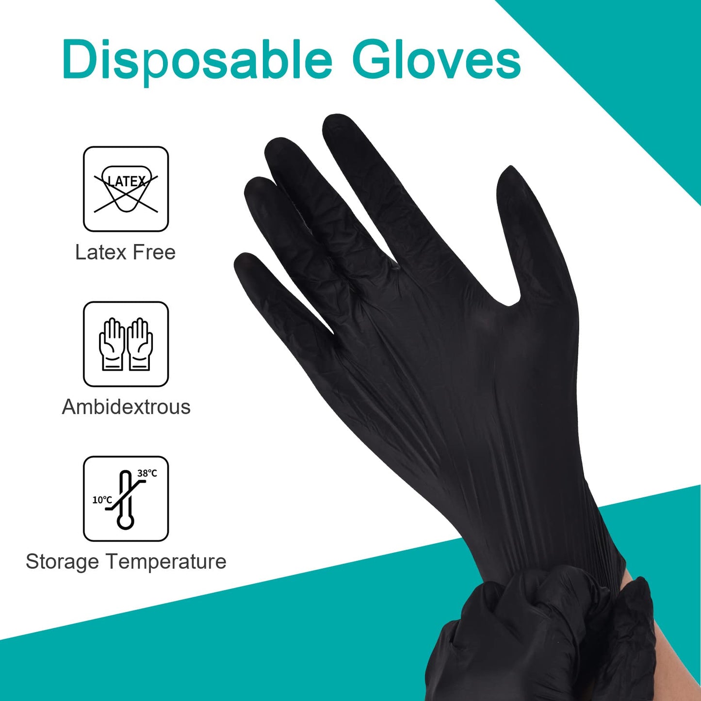 Schneider Black Disposable Vinyl Gloves β Perfect for Meal Prep & Pet Care