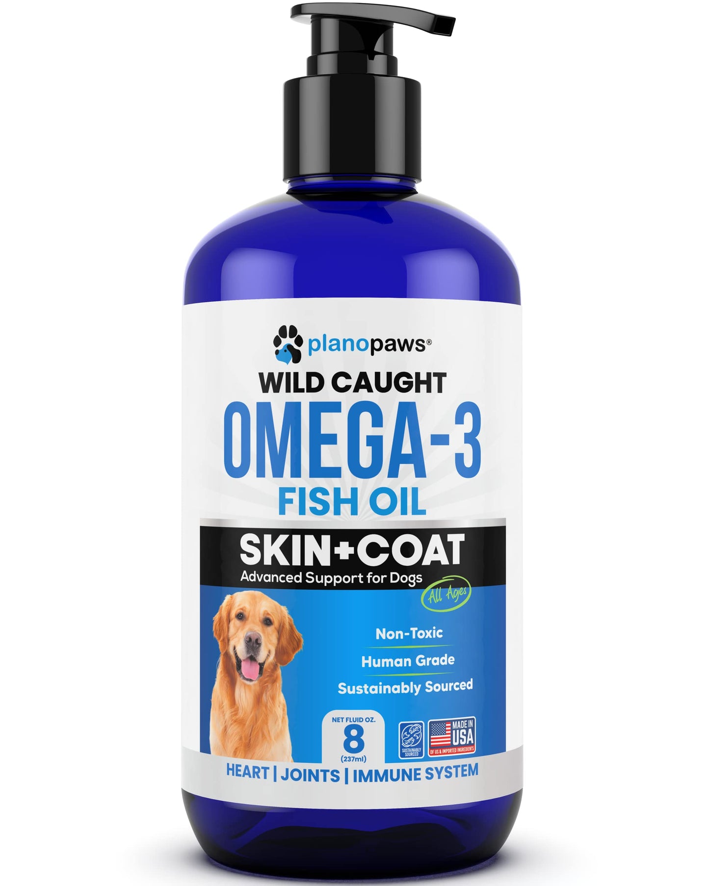 Plano Paws Wild-Caught Omega 3 for Dogs – Healthy Skin & Coat Support