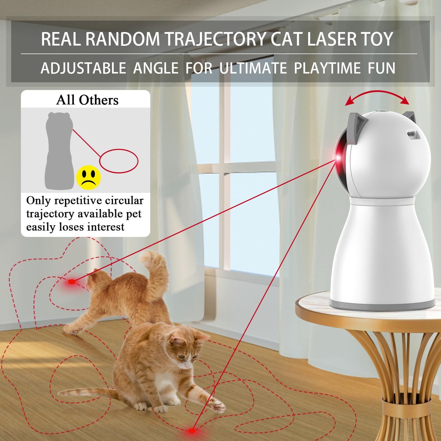 YVE LIFE Automatic Cat Laser Toy – Engaging Play for Active Cats
