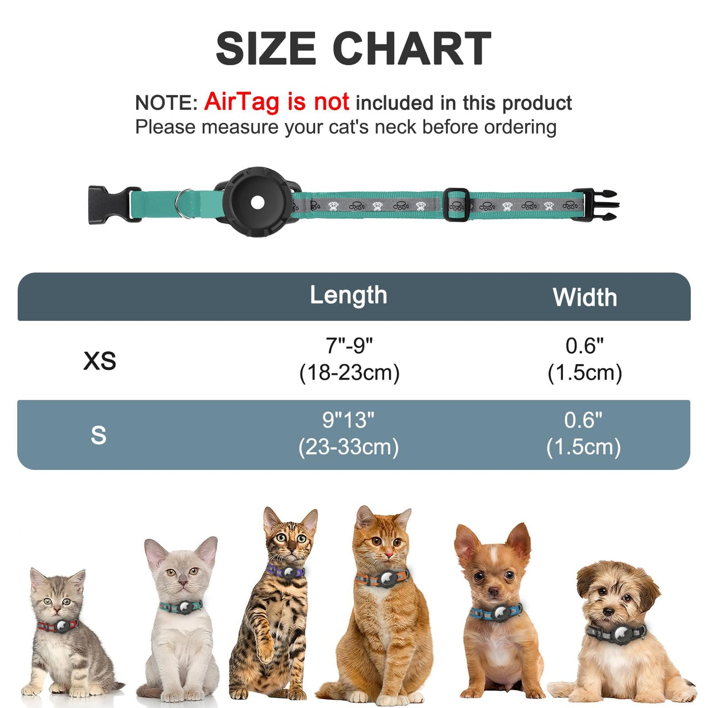 Odokele Reflective AirTag Cat Collar β Safe, Stylish, and Functional