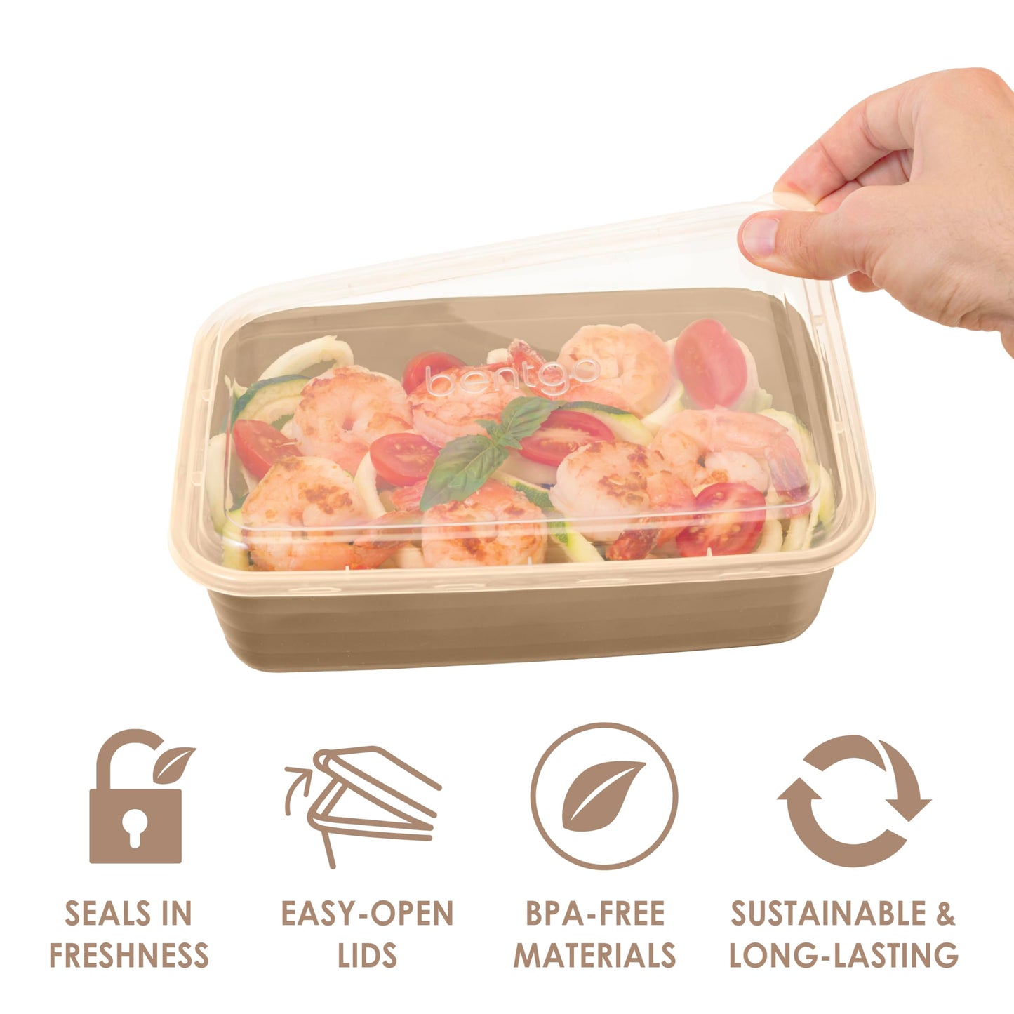 Bentgo Gold Meal Prep Containers – 20-Piece BPA-Free Reusable Set