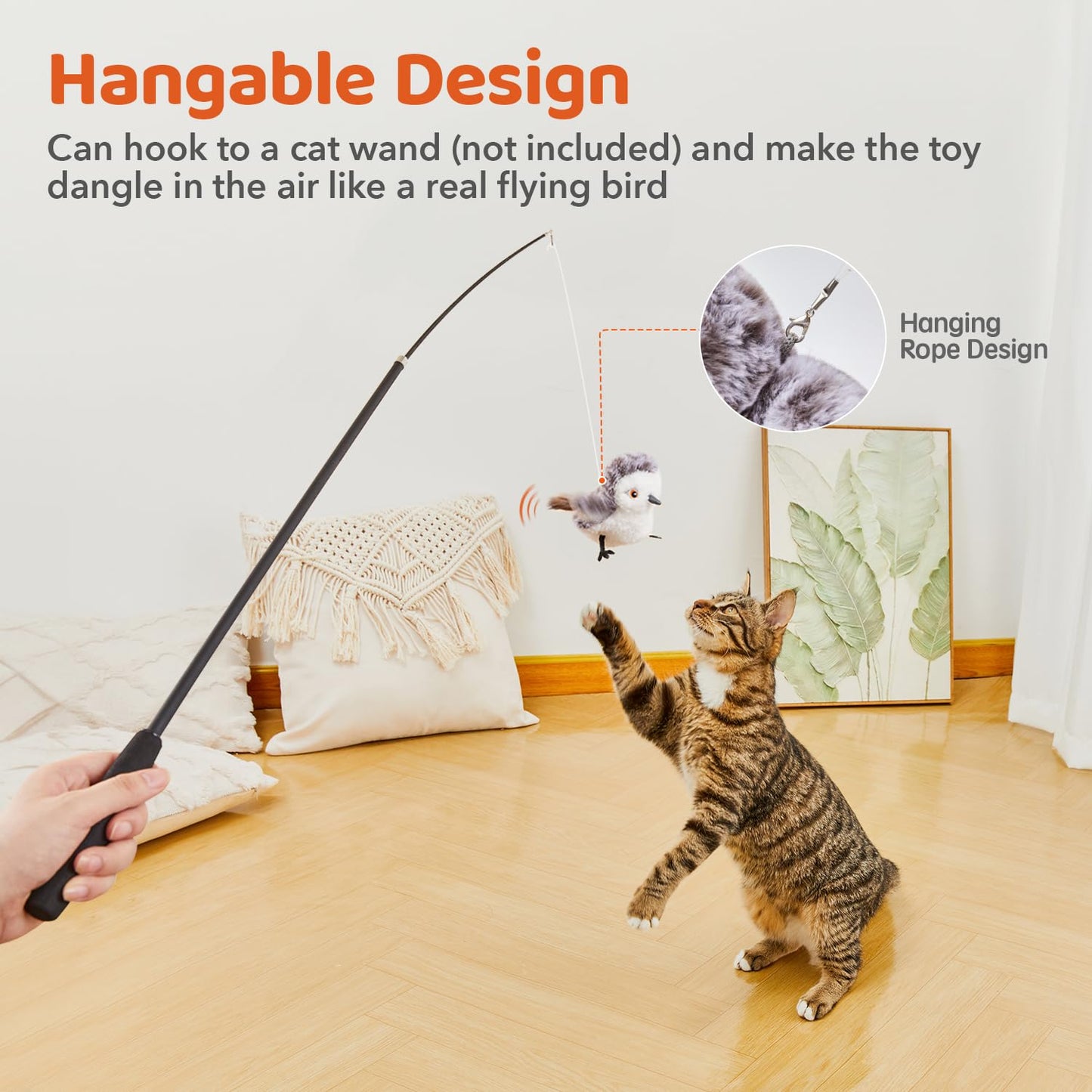 Potaroma Chirping Sandpiper Cat Toy – Interactive Fun for Your Feline
