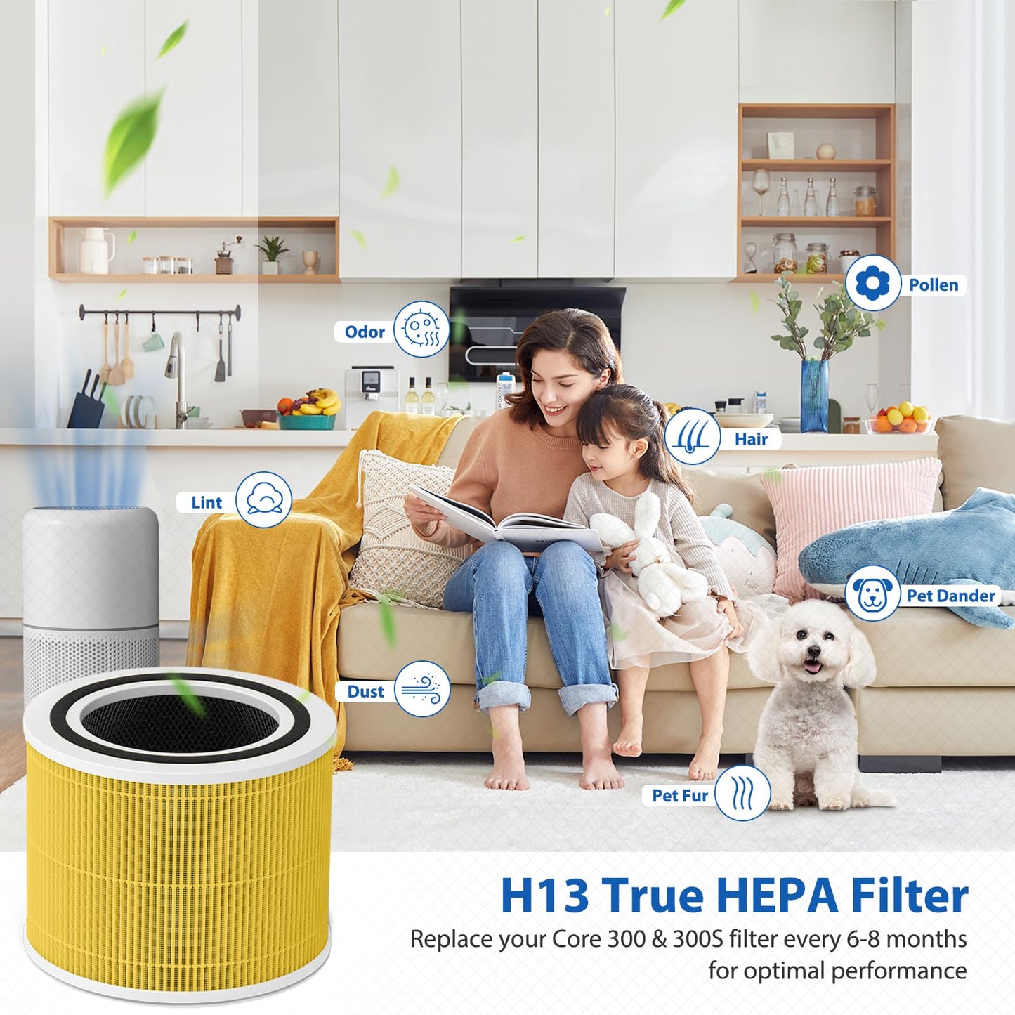 🌬️ Premium Core 300-P Pet Allergy Air Purifier Filter