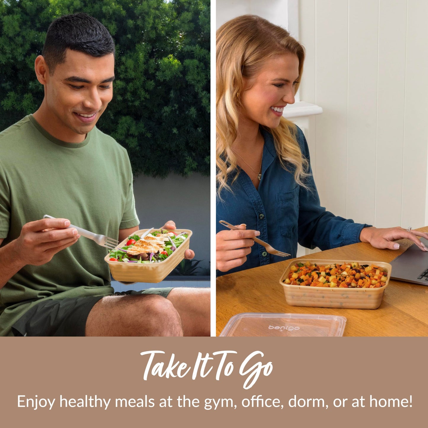 Bentgo Gold Meal Prep Containers – 20-Piece BPA-Free Reusable Set