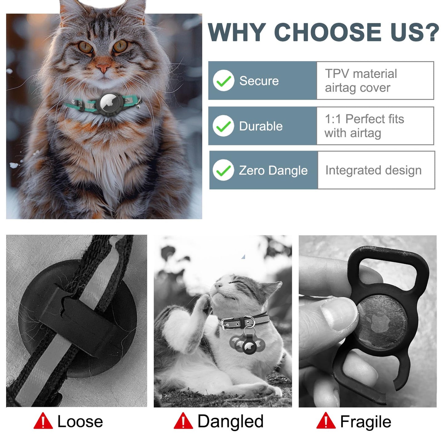 Odokele Reflective AirTag Cat Collar β Safe, Stylish, and Functional