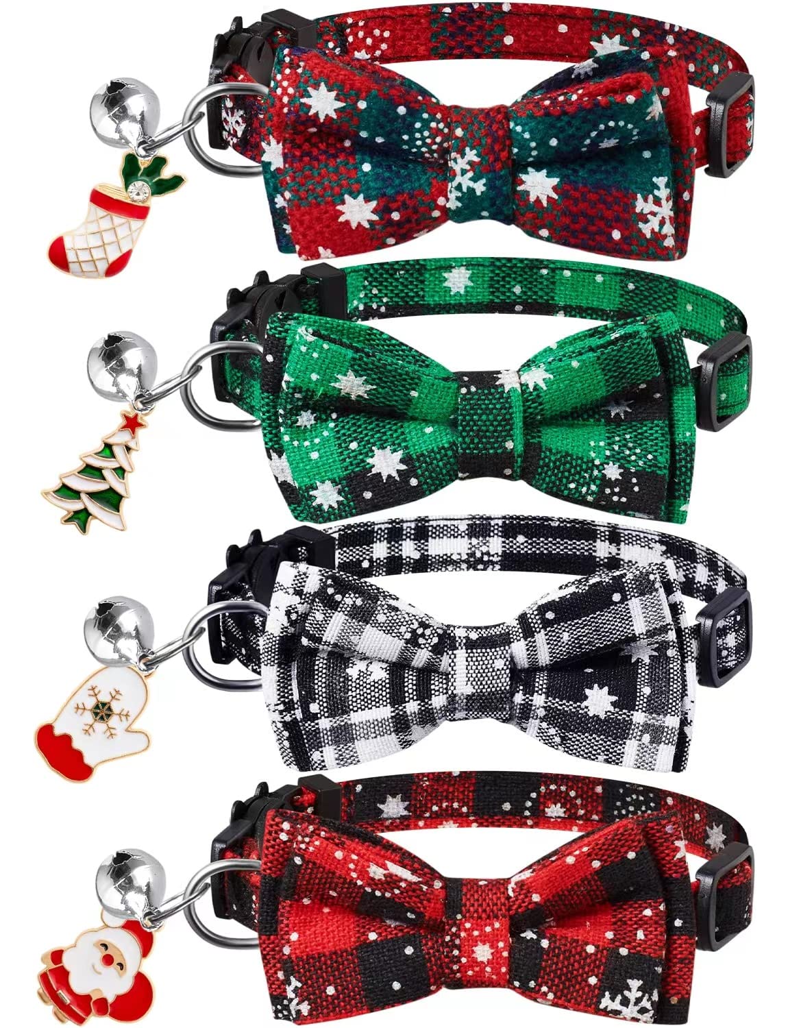 LLHK Christmas Cat Bow Tie Collar with Bell β Festive and Safe for Cats & Small Dogs