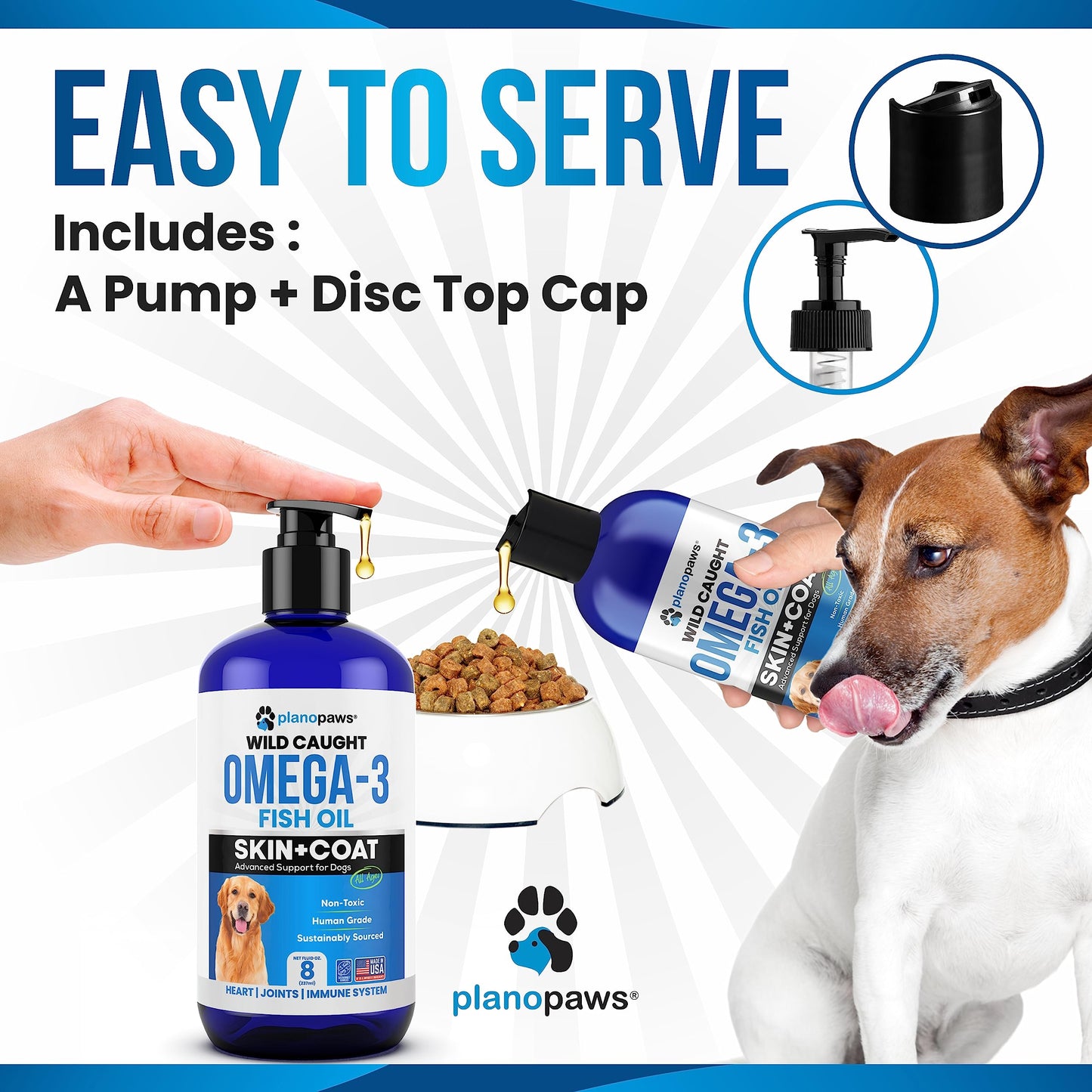 Plano Paws Wild-Caught Omega 3 for Dogs – Healthy Skin & Coat Support
