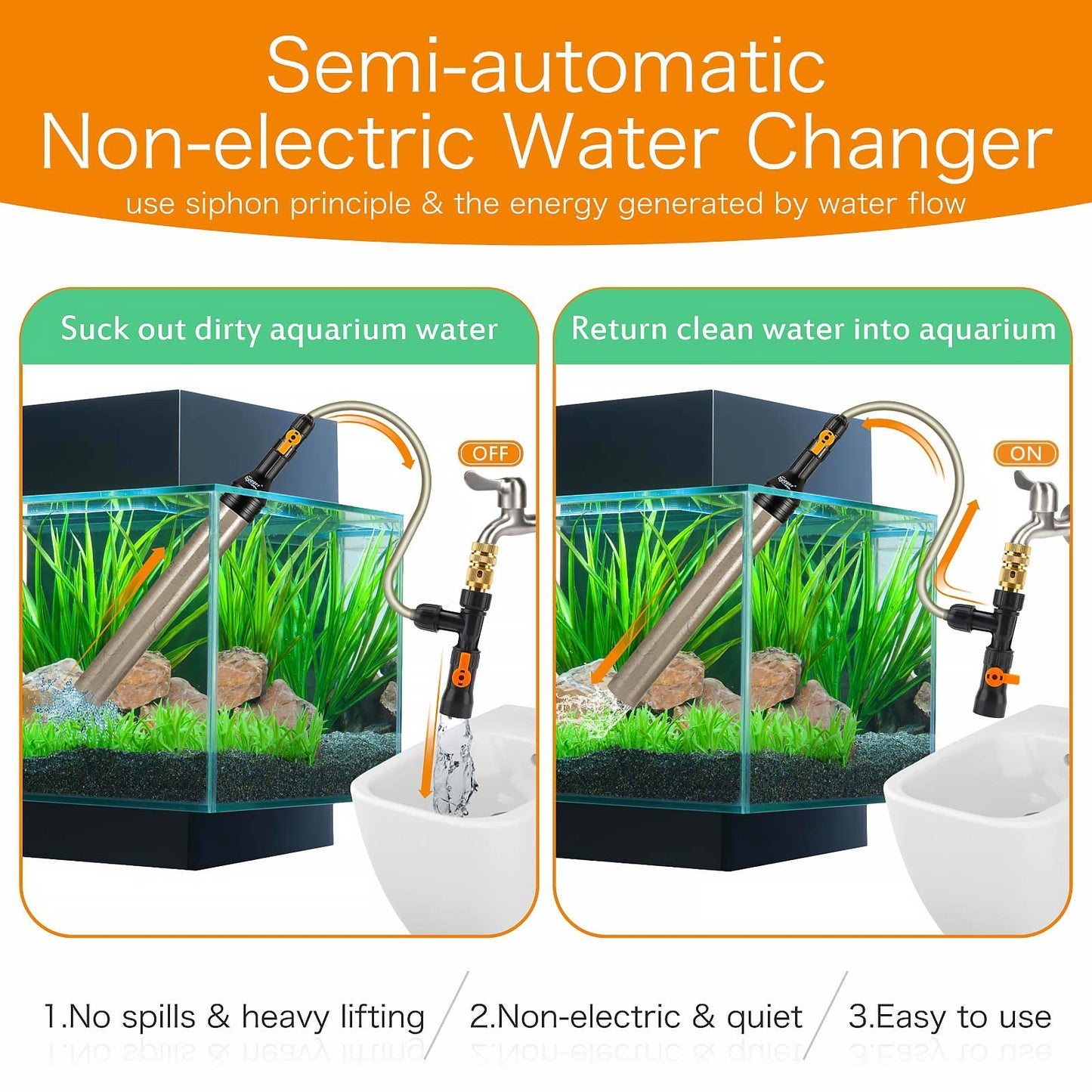 Hygger Semi-Automatic Water Changer – Simplify Aquarium Maintenance