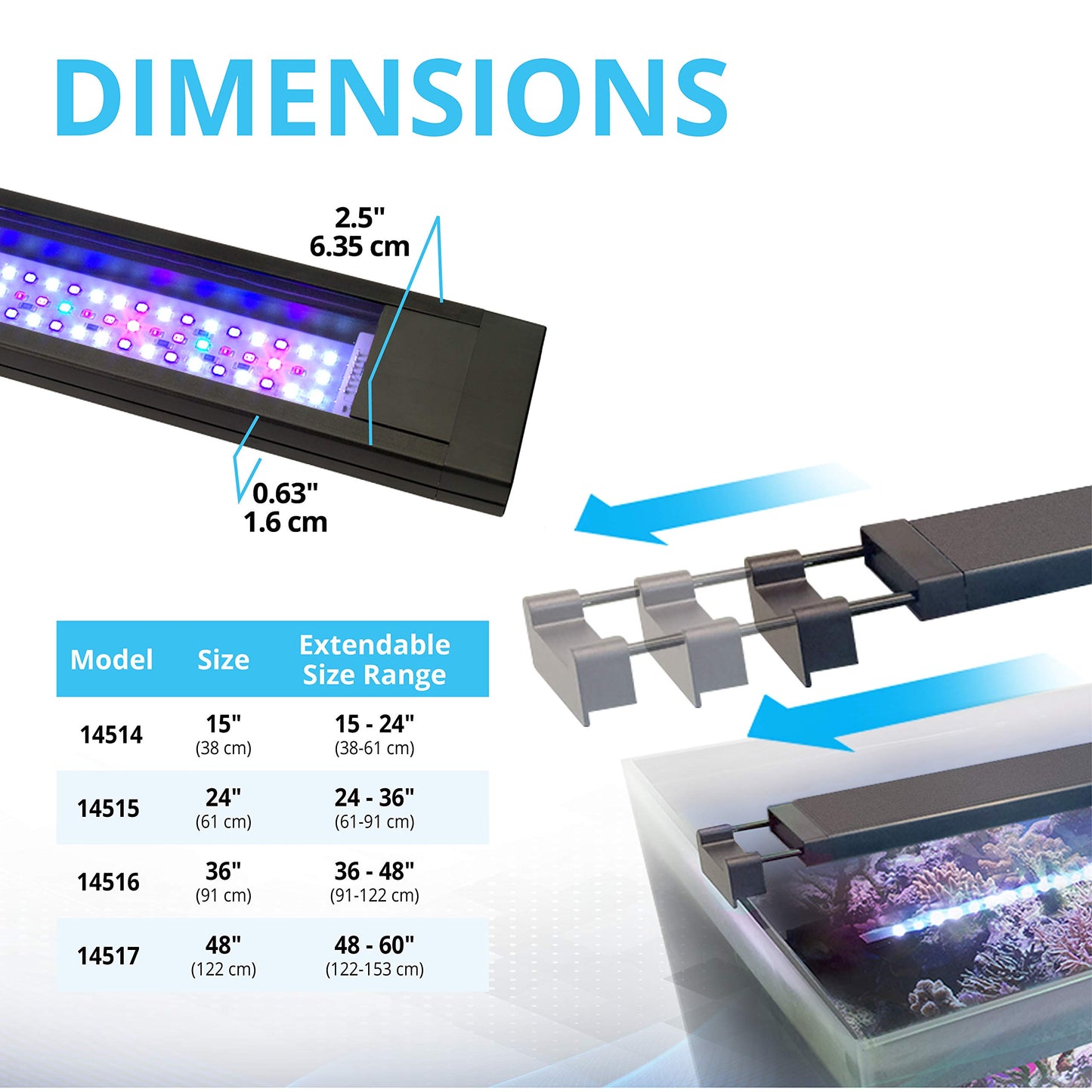 Fluval Marine & Reef Full Spectrum LED Light – Supports Coral Growth