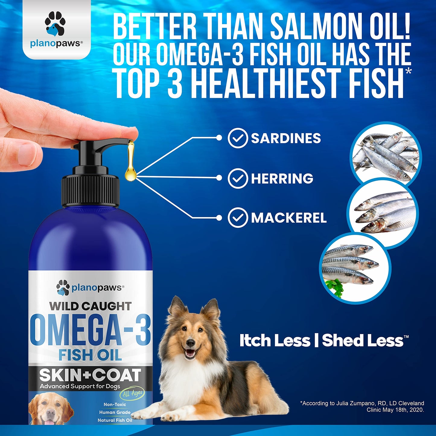 Plano Paws Wild-Caught Omega 3 for Dogs – Healthy Skin & Coat Support