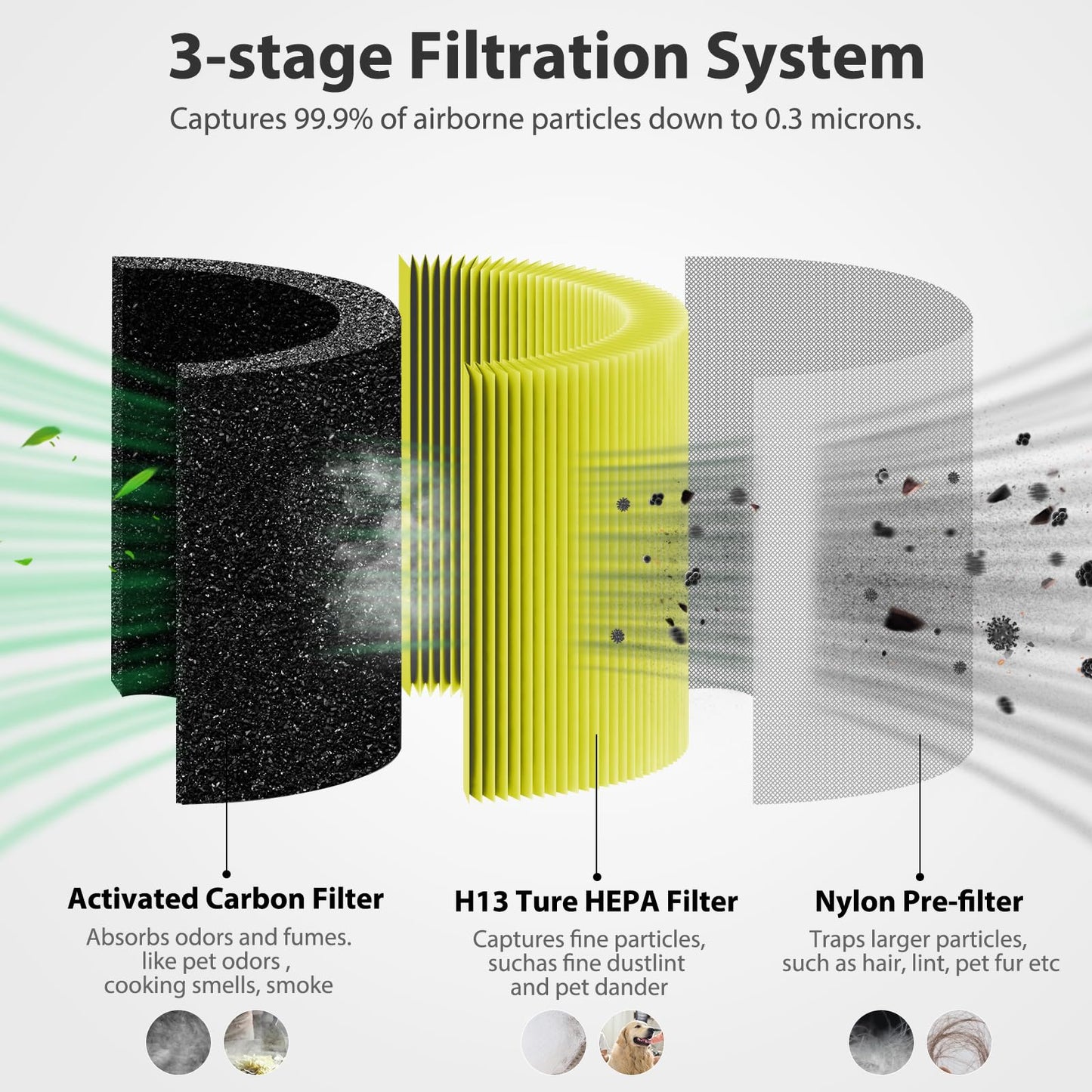 🌬️ Premium Core 300-P Pet Allergy Air Purifier Filter