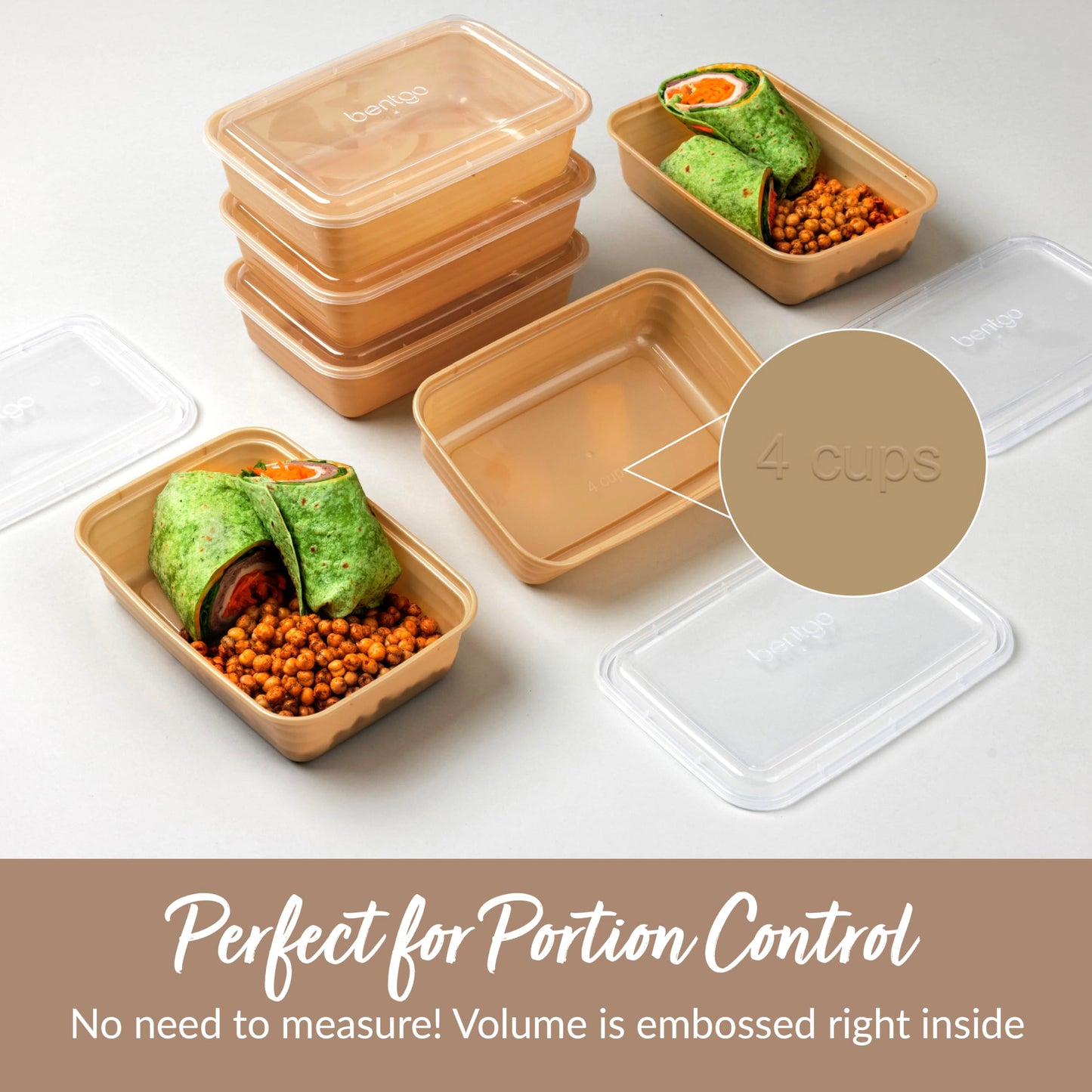 Bentgo Gold Meal Prep Containers – 20-Piece BPA-Free Reusable Set
