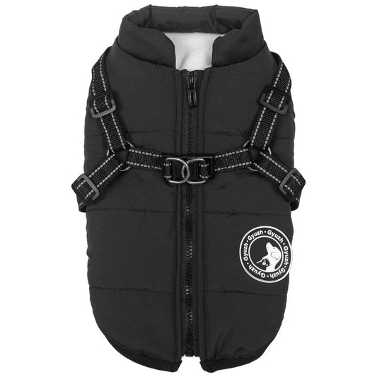 2-in-1 Waterproof Dog Coat with Built-In Reflective Harness