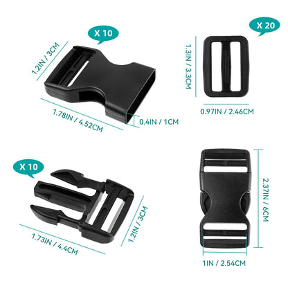 Premium 1-Inch Plastic Buckles – Durable DIY & Outdoor Gear Accessories