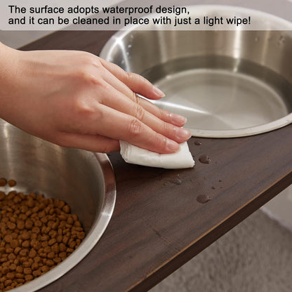 Piskyet Modern Farmhouse Elevated Dog Bowl Stand – Stylish & Functional
