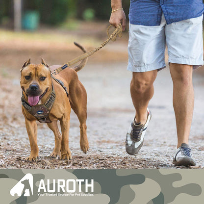 AUROTH Heavy-Duty Bungee Dog Leash – Dual Handles & Reflective
