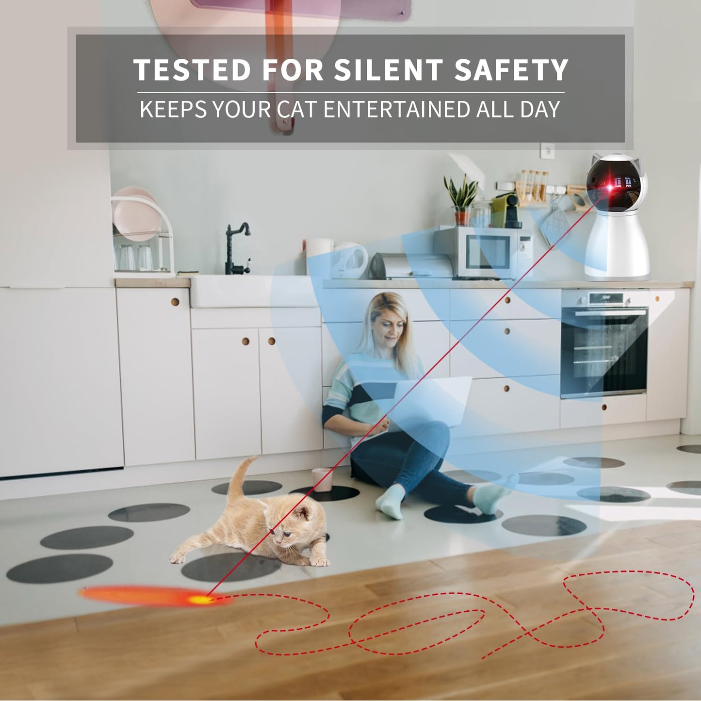YVE LIFE Automatic Cat Laser Toy – Engaging Play for Active Cats