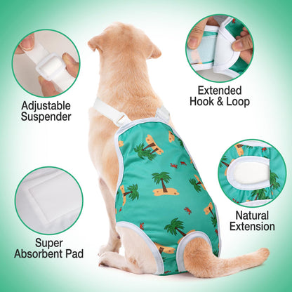 🐾 3-Pack Washable Dog Diaper Onesie – Adjustable, Super Absorbent & Leakproof Female Dog Sanitary Pantie
