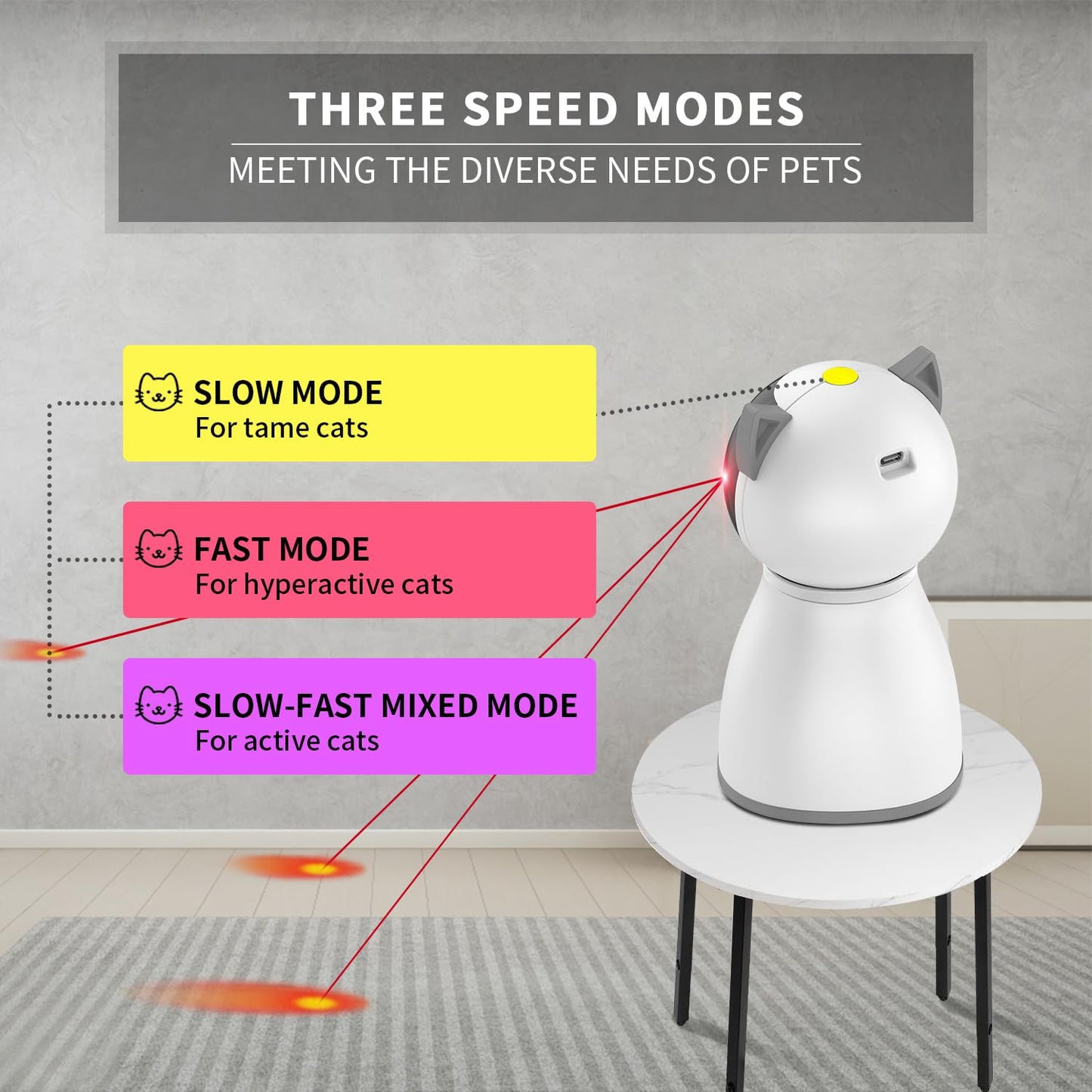 YVE LIFE Automatic Cat Laser Toy – Engaging Play for Active Cats