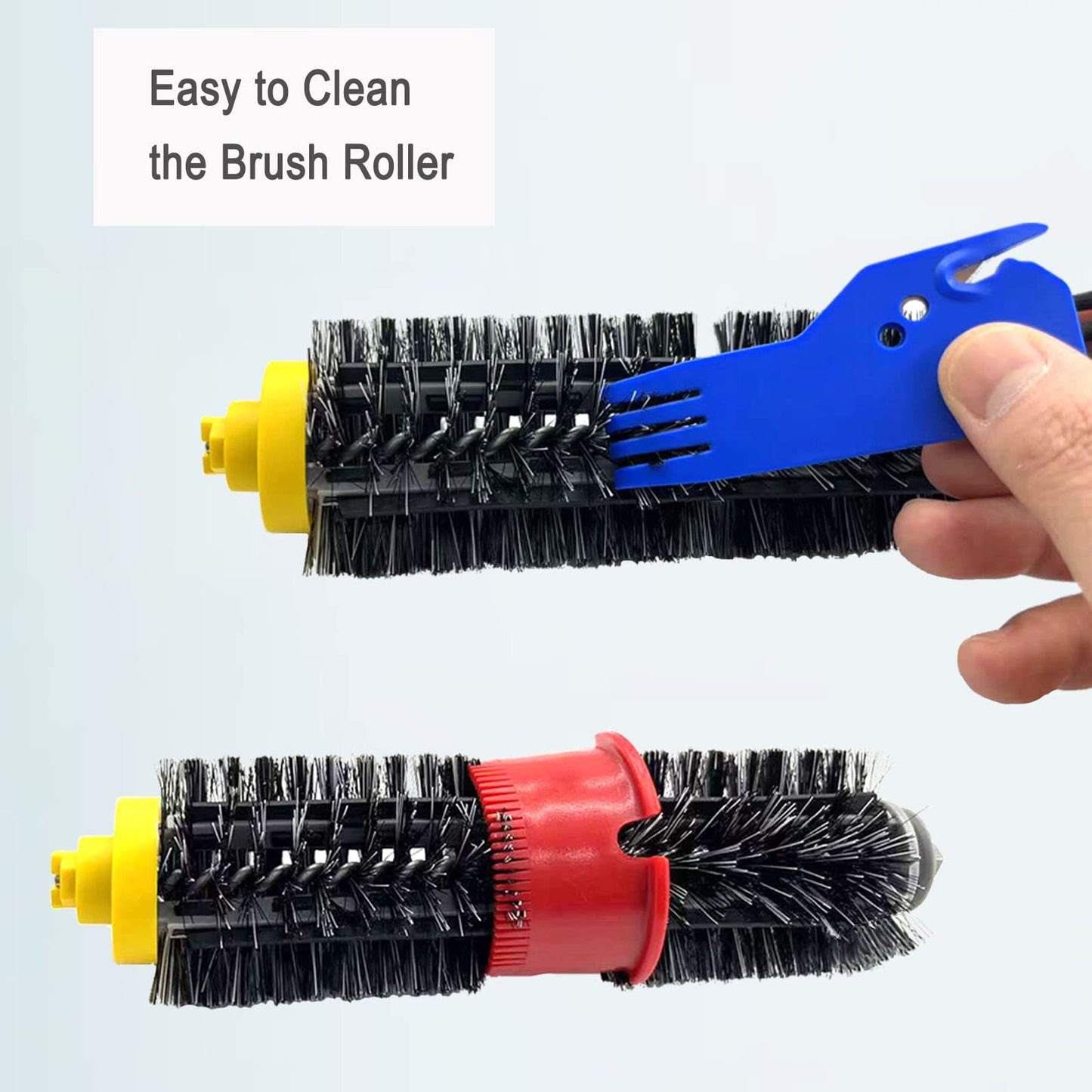 Replacement Accessories Kit for iRobot Roomba 600 & 500 Series – 3 Bristle & Beater Brushes, 8 Filters, 8 Side Brushes, Cleaning Tools