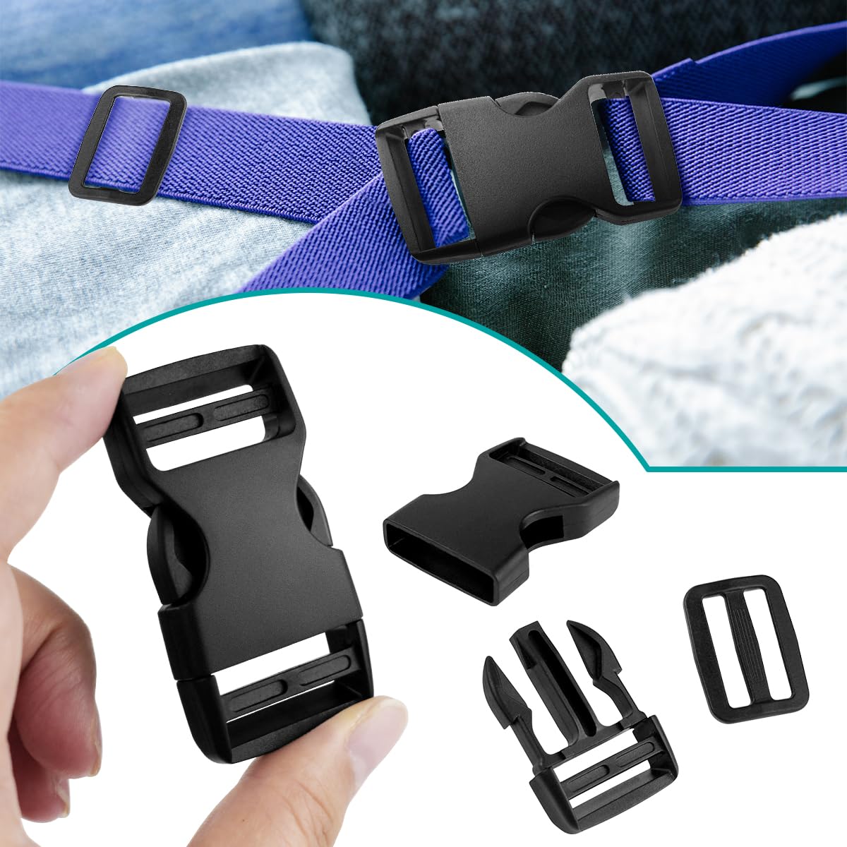 Premium 1-Inch Plastic Buckles – Durable DIY & Outdoor Gear Accessories