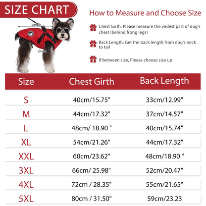 2-in-1 Waterproof Dog Coat with Built-In Reflective Harness