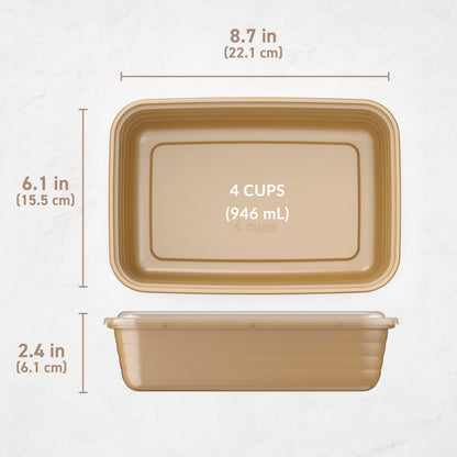 Bentgo Gold Meal Prep Containers – 20-Piece BPA-Free Reusable Set