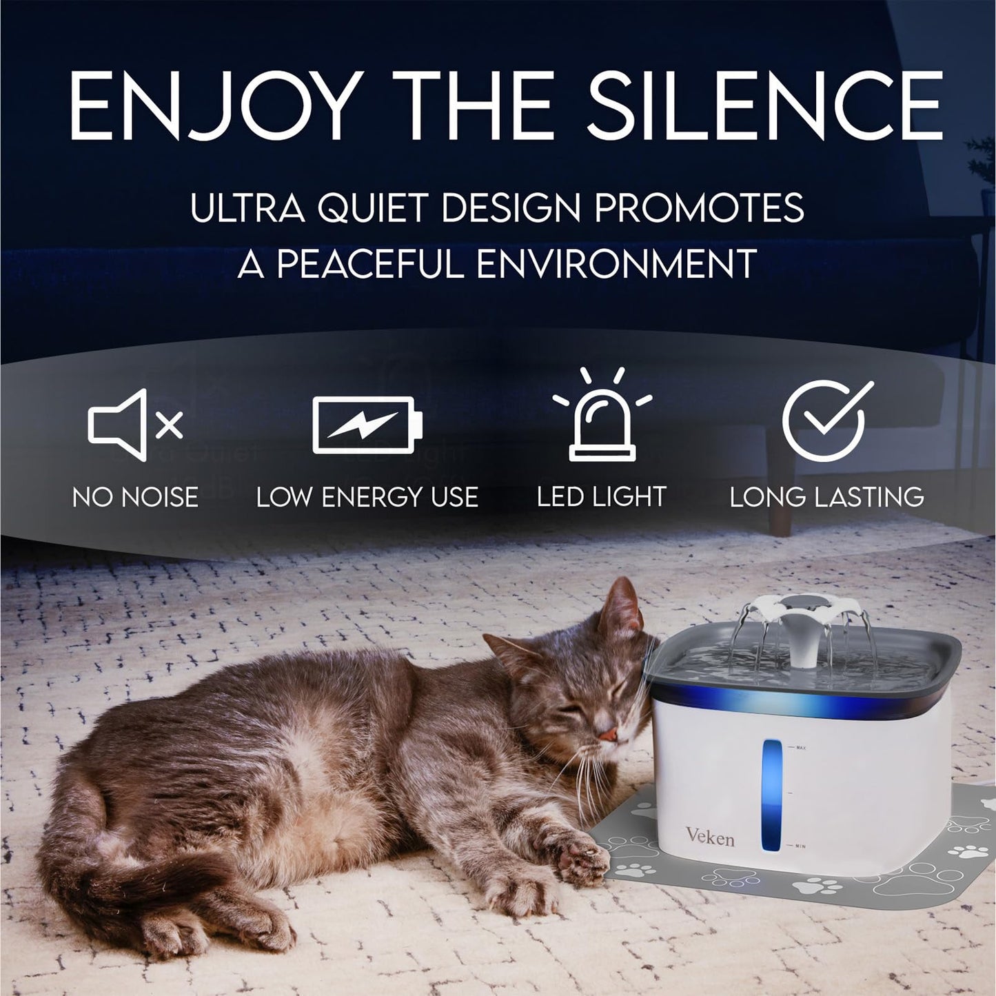Veken Pet Fountain – Award-Winning Hydration Solution for Pets