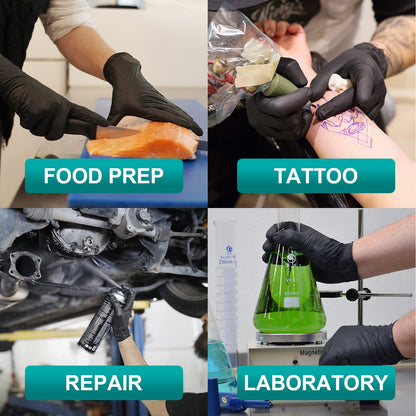Schneider Black Disposable Vinyl Gloves – Perfect for Meal Prep & Pet Care