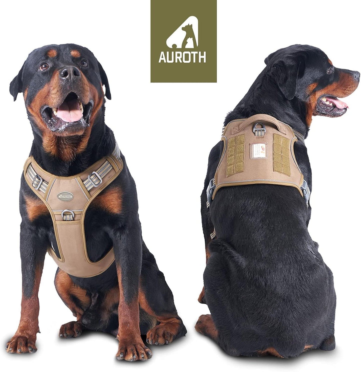 AUROTH Tactical No-Pull Dog Harness – Adjustable & Heavy-Duty