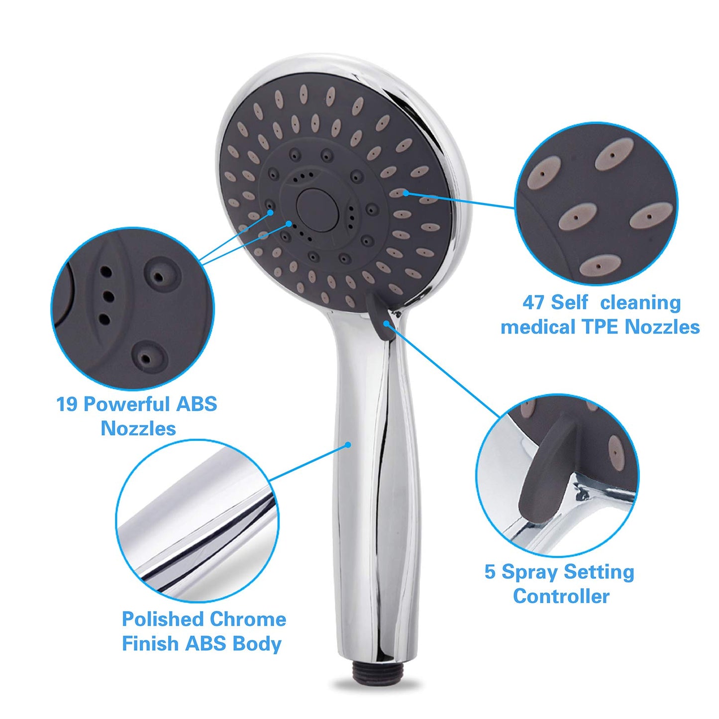 High-Pressure Handheld Shower Head – Perfect for Your Pet's Bathing Needs