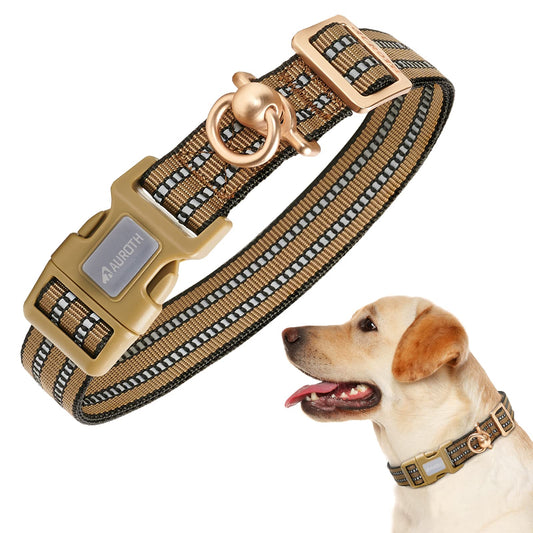 AUROTH Durable Reflective Dog Collar – Adjustable & Tangle-Free Comfort
