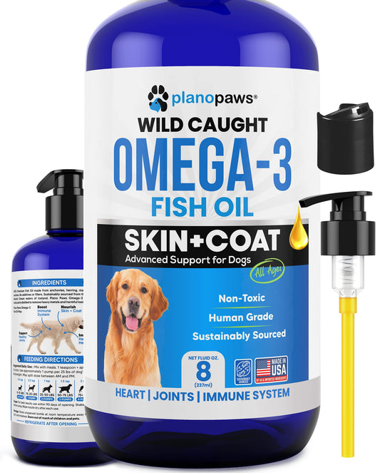 Plano Paws Wild-Caught Omega 3 for Dogs – Healthy Skin & Coat Support