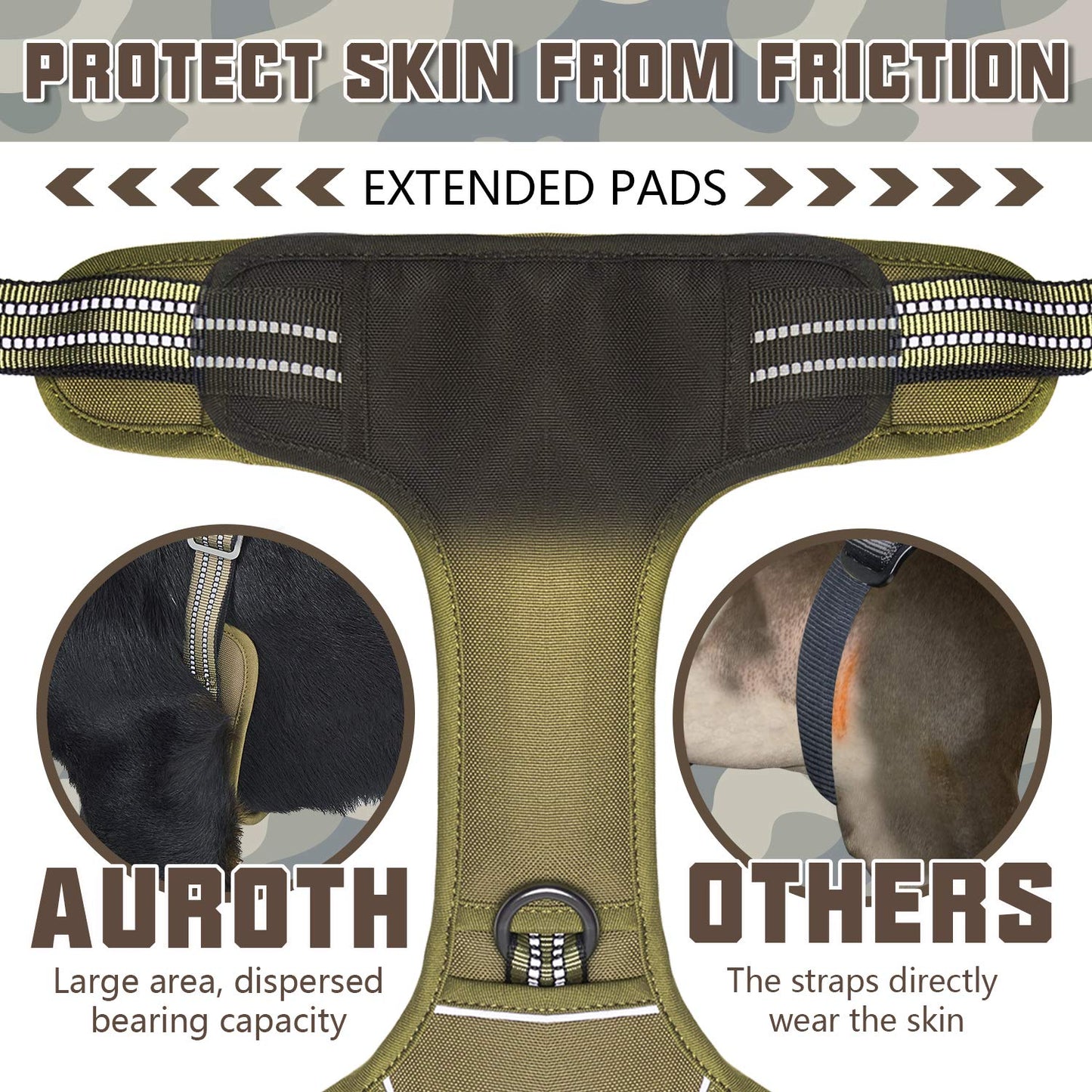 AUROTH Tactical No-Pull Dog Harness – Adjustable & Heavy-Duty