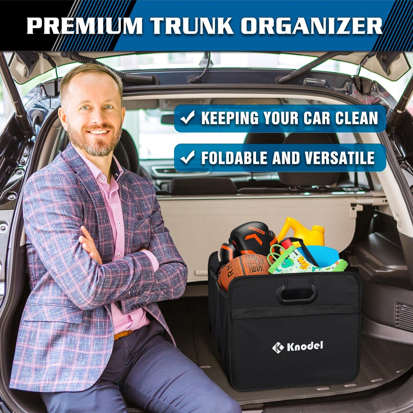 K KNODEL Premium Car Trunk Organizer – Keep Your Vehicle Tidy