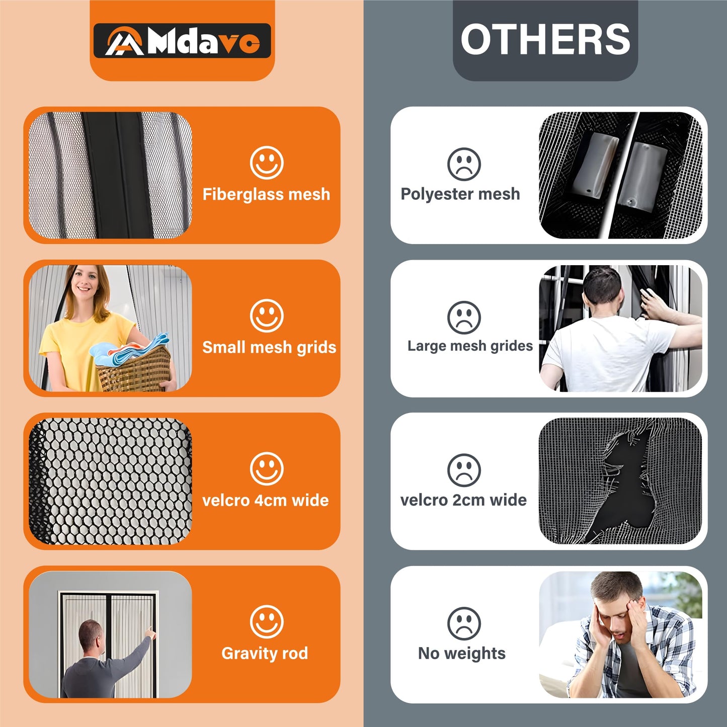 Mdavo Magnetic Screen Door – Fresh Air In, Bugs Out